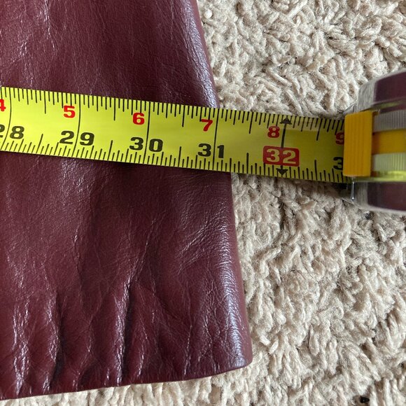 Vintage NWT 70s Leather Coat Trench Coat Sz 19-20 Office Daily Wear Boho Goth - Picture 13 of 15